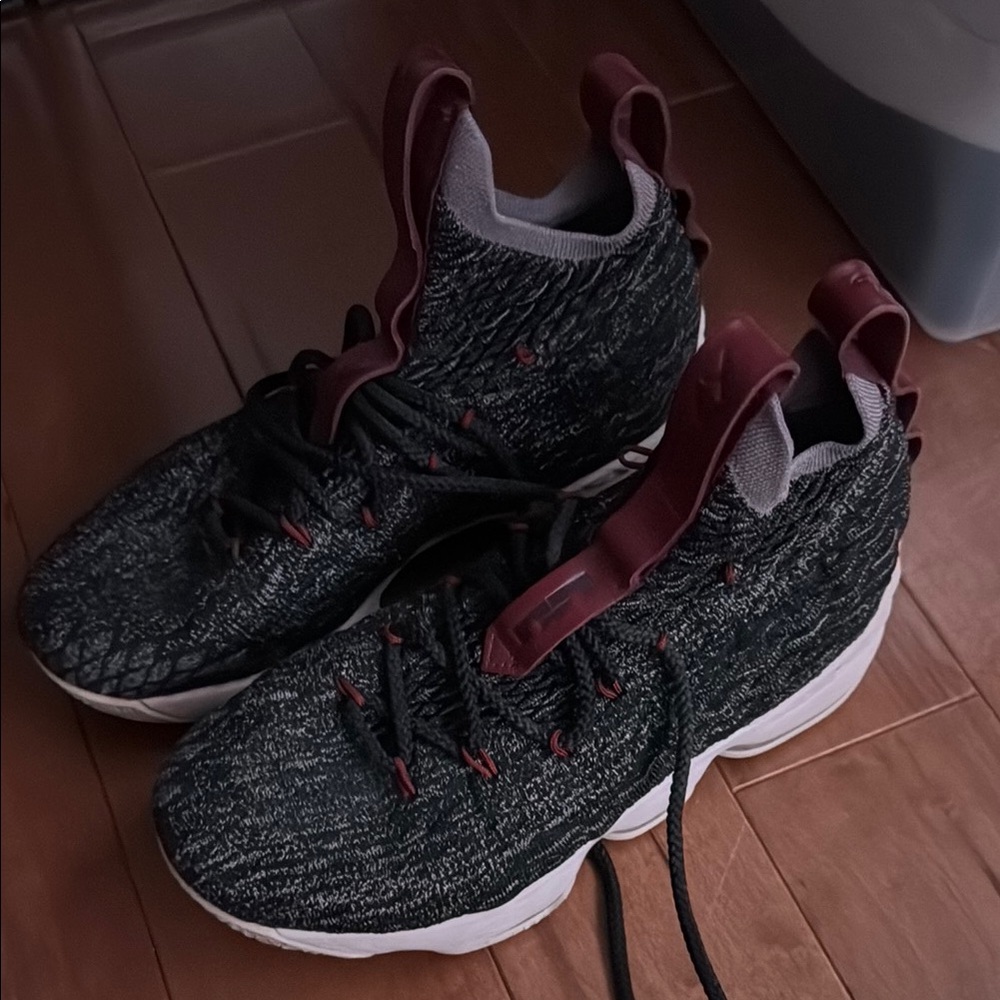 Stylish Black and Maroon High-Top Sneakers